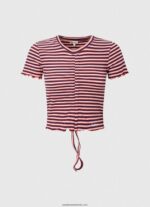 tricou cu imprimeu în dungi femei Pepe Jeans multi 6Z0R46442 - imagine 5