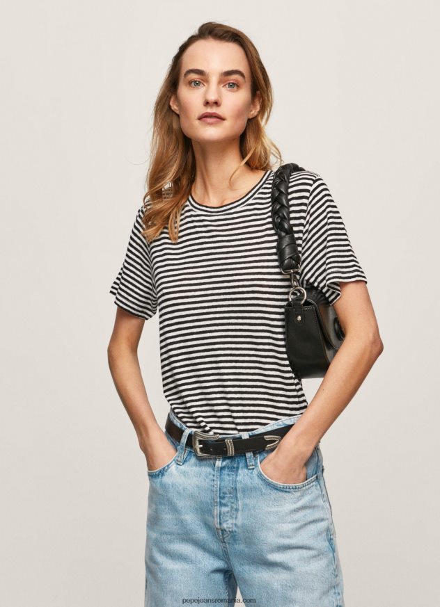 tricou_cu_imprimeu_in_dungi_femei_pepe_jeans_negru_6z0r46459.jpg tricou cu imprimeu în dungi femei Pepe Jeans negru 6Z0R46459 - imagine 1