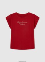 tricou cu imprimeu monocromatic fată Pepe Jeans alb 6Z0R461453 - imagine 5
