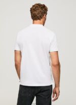 tricou cu logo bărbați Pepe Jeans alb 6Z0R461085 - imagine 4