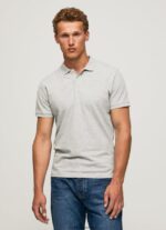tricou cu logo bărbați Pepe Jeans marnă cenușie 6Z0R461084
