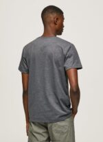tricou cu logo brodat bărbați Pepe Jeans negru spalat 6Z0R46976 - imagine 4