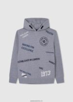 tricou cu logo brodat din bumbac băiat Pepe Jeans marnă cenușie 6Z0R461588 - imagine 3