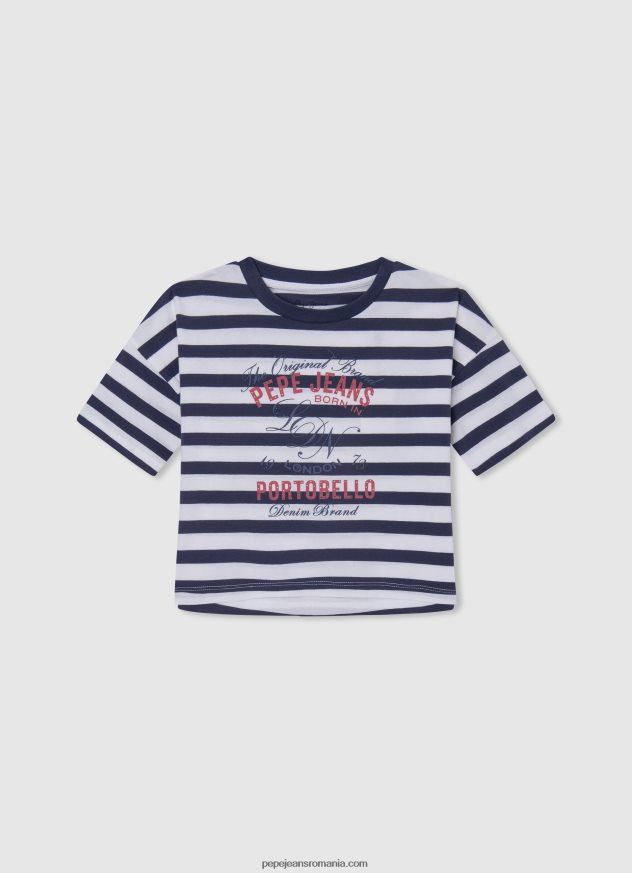 tricou cu logo cu sclipici fată Pepe Jeans studio roșu 6Z0R461469 - imagine 4