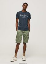 tricou cu logo imprimat essentialenim n bărbați Pepe Jeans indigo 6Z0R461015 - imagine 2