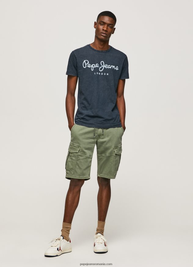 tricou cu logo imprimat essentialenim n bărbați Pepe Jeans indigo 6Z0R461015 - imagine 2