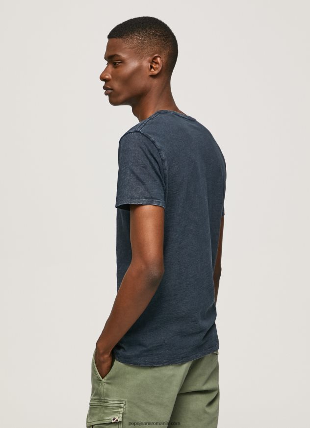 tricou cu logo imprimat essentialenim n bărbați Pepe Jeans indigo 6Z0R461015 - imagine 4