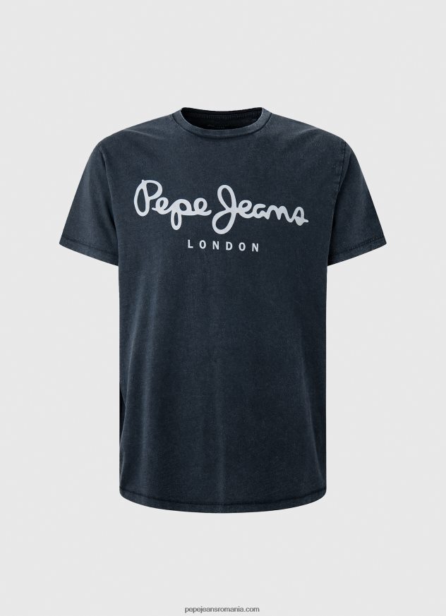 tricou cu logo imprimat essentialenim n bărbați Pepe Jeans indigo 6Z0R461015 - imagine 5