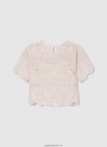 tricou cu mânecă cu armhole color block fată Pepe Jeans piersică 6Z0R461476 - imagine 5