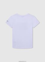 tricou cu steag și logo băiat Pepe Jeans alb 6Z0R461609 - imagine 4