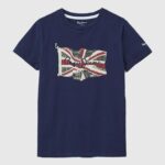 tricou cu steag și logo băiat Pepe Jeans dulwich 6Z0R461624