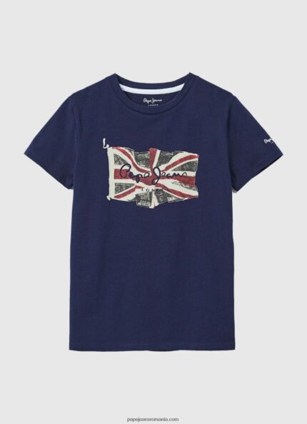 tricou cu steag și logo băiat Pepe Jeans dulwich 6Z0R461624