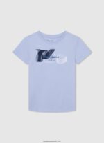 tricou cu steag și logo băiat Pepe Jeans marnă cenușie 6Z0R461635 - imagine 5