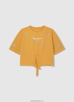 tricou cu strasuri florale fată Pepe Jeans strălucire 6Z0R461474