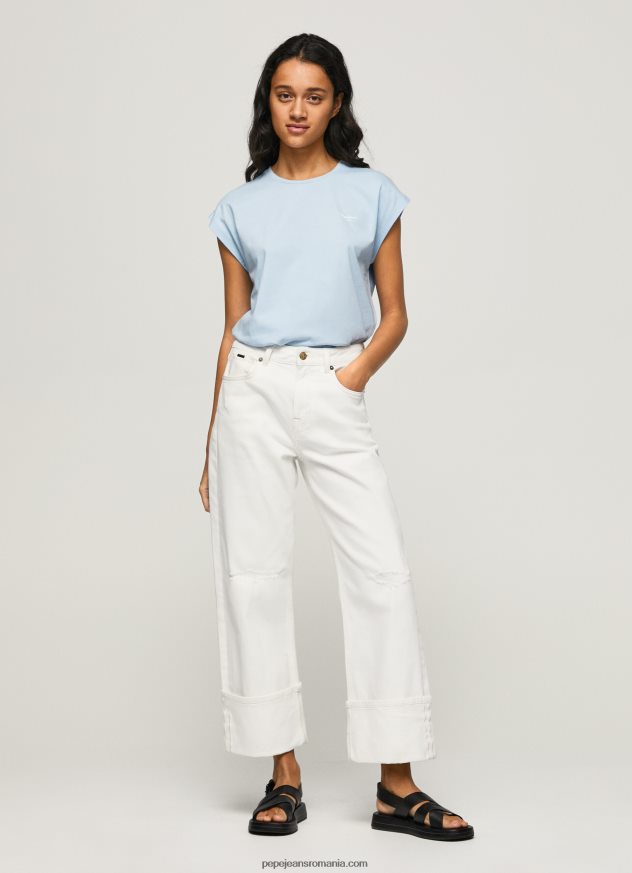 tricou de bază bloom cu logo femei Pepe Jeans dafin 6Z0R46448 - imagine 2
