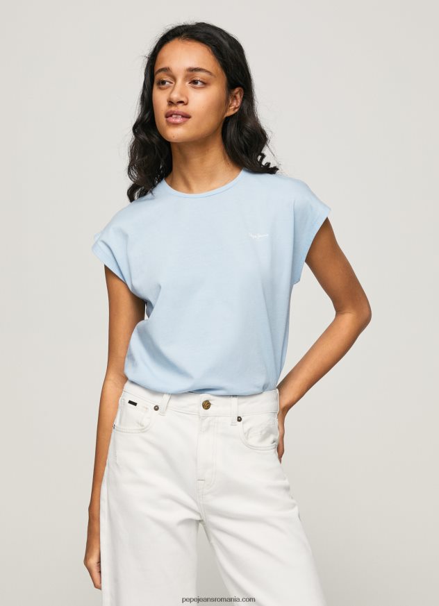 tricou de bază bloom cu logo femei Pepe Jeans dafin 6Z0R46448 - imagine 1