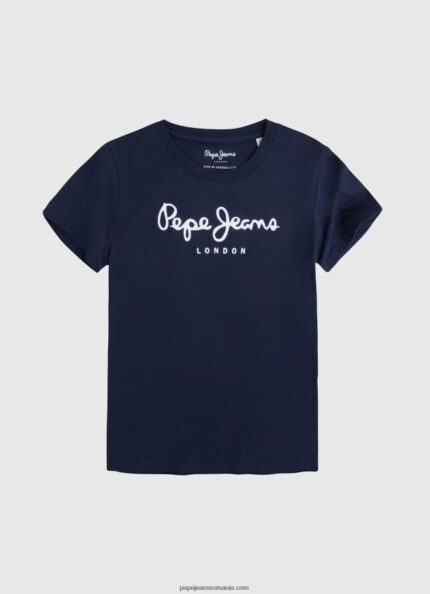 tricou de bază cu logo băiat Pepe Jeans marina 6Z0R461622