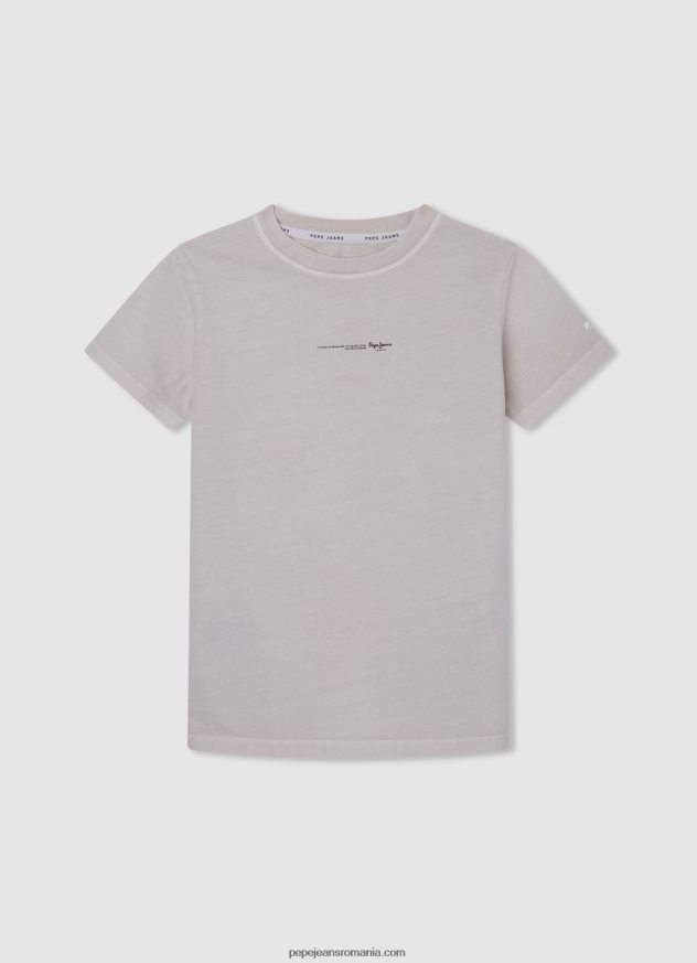 tricou de bază cu logo băiat Pepe Jeans marnă cenușie 6Z0R461629 - imagine 5