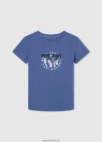 tricou de bază cu logo băiat Pepe Jeans strălucire 6Z0R461636 - imagine 5