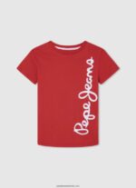 tricou de bază cu logo băiat Pepe Jeans turnare 6Z0R461610 - imagine 4