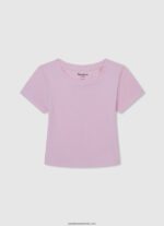 tricou din bumbac cu dungi decolorate fată Pepe Jeans dulwich 6Z0R461463 - imagine 5