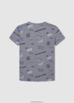 tricou din bumbac cu imprimeu integral băiat Pepe Jeans marnă cenușie 6Z0R461646 - imagine 2