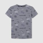 tricou din bumbac cu imprimeu integral băiat Pepe Jeans marnă cenușie 6Z0R461646