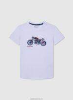 tricou din bumbac cu imprimeu integral băiat Pepe Jeans marnă cenușie 6Z0R461646 - imagine 4