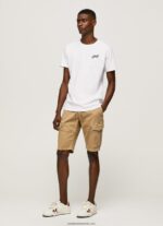 Tricou din bumbac cu logo 1973 bărbați Pepe Jeans alb 6Z0R46950 - imagine 2