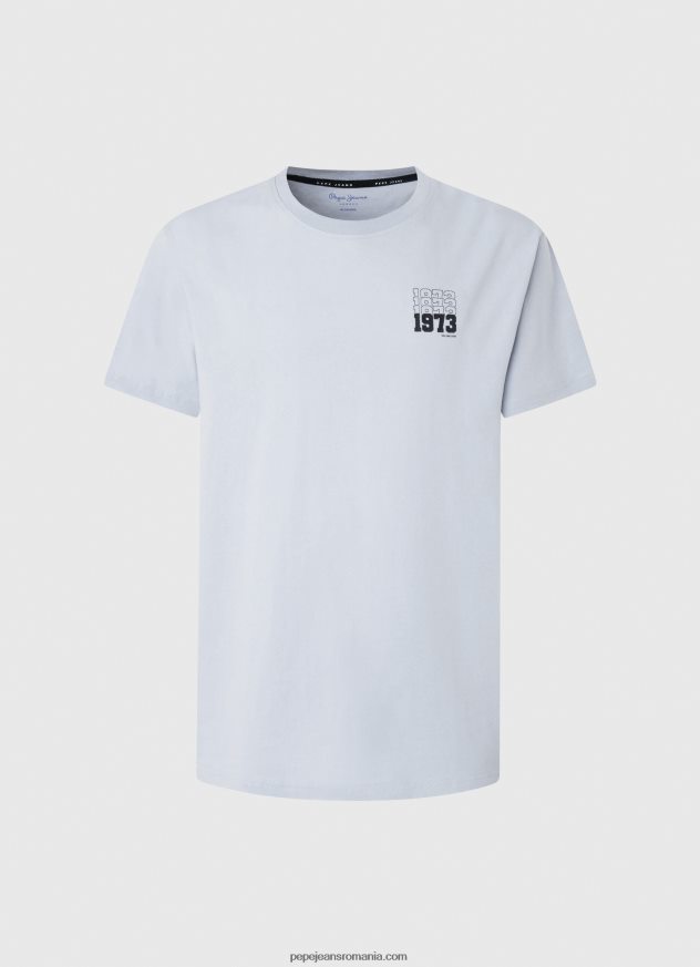 Tricou din bumbac cu logo 1973 bărbați Pepe Jeans albastru înălbitor 6Z0R46924 - imagine 5
