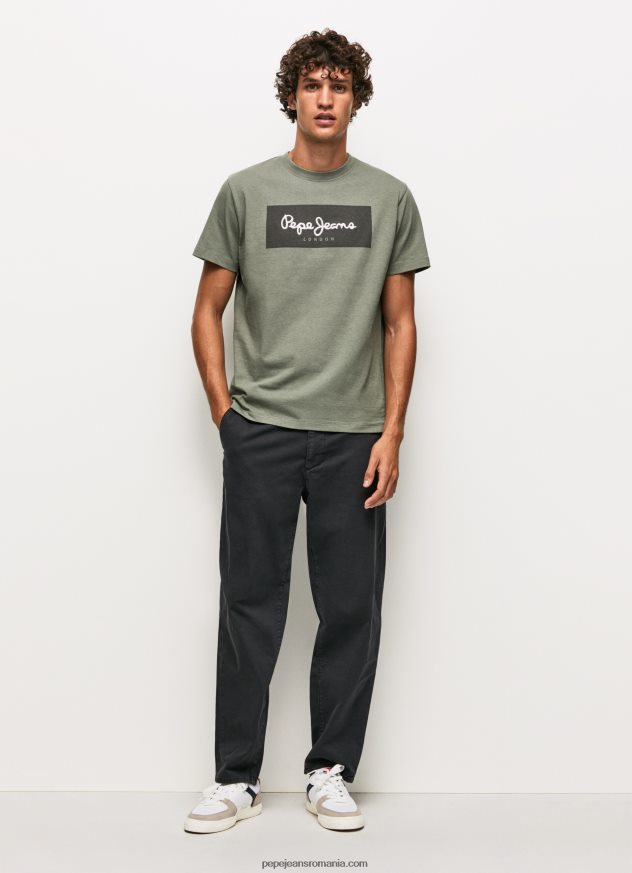 tricou din bumbac cu logo brodat bărbați Pepe Jeans turnare 6Z0R46914 - imagine 2