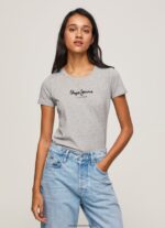 tricou din bumbac cu logo floral femei Pepe Jeans piele de bivol 6Z0R46402 - imagine 5