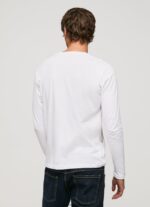 tricou din bumbac cu logo imprimat bărbați Pepe Jeans alb 6Z0R461018 - imagine 4