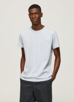 tricou din bumbac cu logo imprimat bărbați Pepe Jeans albastru înălbitor 6Z0R46947