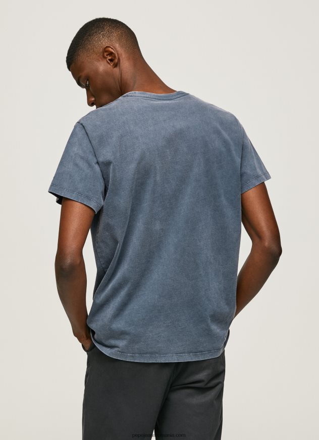tricou din bumbac cu logo imprimat bărbați Pepe Jeans dulwich 6Z0R46948 - imagine 4