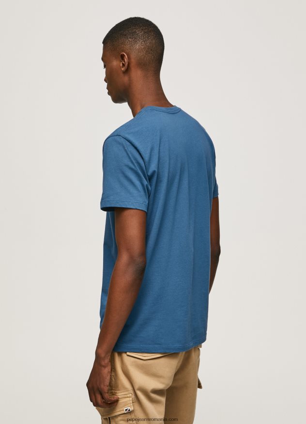 tricou din bumbac cu logo imprimat bărbați Pepe Jeans jarman 6Z0R46934 - imagine 4