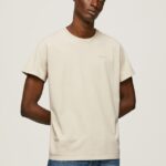 tricou din bumbac cu logo imprimat bărbați Pepe Jeans malţ 6Z0R46939