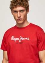 tricou din bumbac cu logo imprimat bărbați Pepe Jeans studio roșu 6Z0R461016 - imagine 3