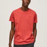 tricou din bumbac cu logo imprimat bărbați Pepe Jeans studio roșu 6Z0R46946