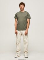 tricou din bumbac cu logo imprimat bărbați Pepe Jeans turnare 6Z0R46949 - imagine 2
