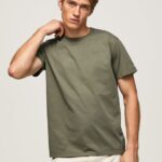 tricou din bumbac cu logo imprimat bărbați Pepe Jeans turnare 6Z0R46949