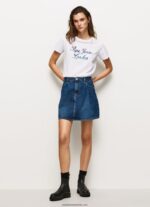 tricou din bumbac cu logo imprimat femei Pepe Jeans alb 6Z0R46411 - imagine 2