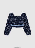 tricou din bumbac cu logo strass fată Pepe Jeans roz moale 6Z0R461431 - imagine 4