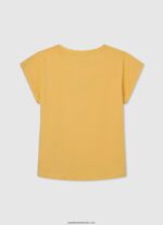 tricou din bumbac cu logo strass fată Pepe Jeans strălucire 6Z0R461433 - imagine 2