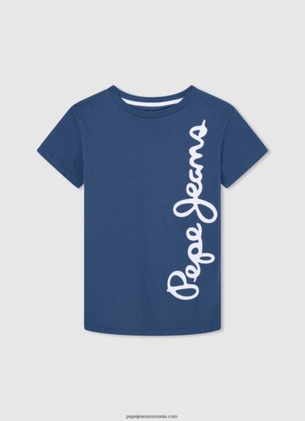 tricou din bumbac cu logo vertical băiat Pepe Jeans jarman 6Z0R461649