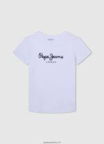 tricou din bumbac cu logo vertical băiat Pepe Jeans studio roșu 6Z0R461608 - imagine 3