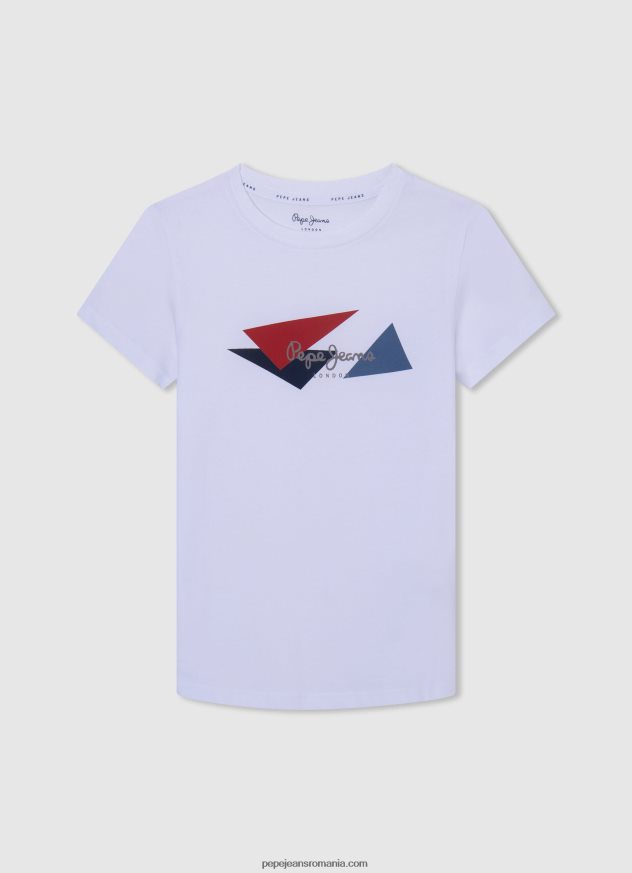 tricou din bumbac cu logo vertical băiat Pepe Jeans studio roșu 6Z0R461608 - imagine 4