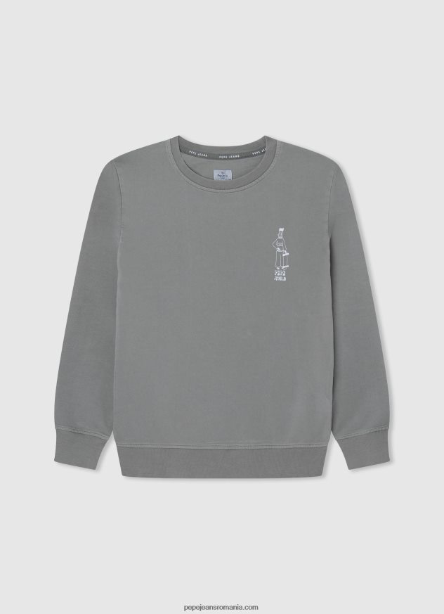 tricou din bumbac cu logo vertical băiat Pepe Jeans studio roșu 6Z0R461608 - imagine 5
