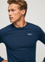 tricou din bumbac cu maneca lunga bărbați Pepe Jeans marina 6Z0R461009 - imagine 3