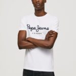 tricou din bumbac cu maneca scurta bărbați Pepe Jeans alb 6Z0R461002